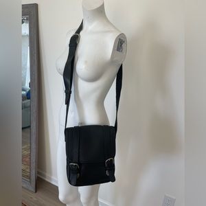 Vintage messenger crossbody bag leather